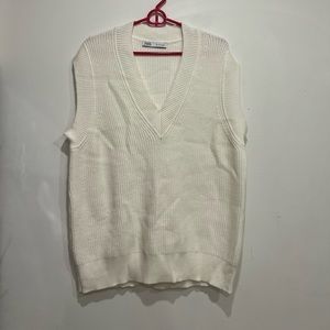 Zara white vest
